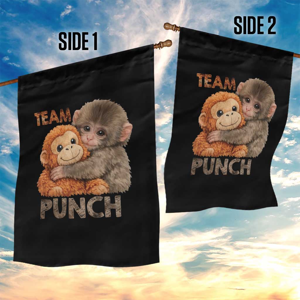 Team Punch Viral Baby Monkey Garden Flag Cute Monkey Hugging Plush Toy Internet Trend Gift