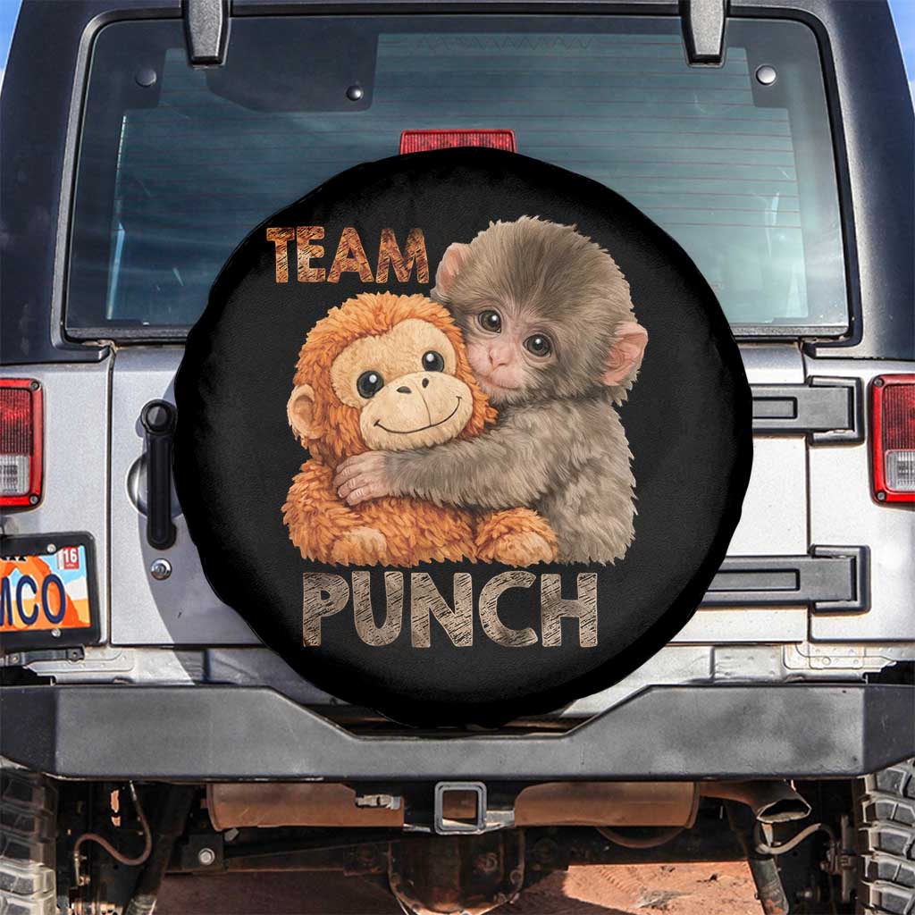 Team Punch Viral Baby Monkey Spare Tire Cover Cute Monkey Hugging Plush Toy Internet Trend Gift
