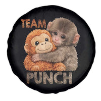 Team Punch Viral Baby Monkey Spare Tire Cover Cute Monkey Hugging Plush Toy Internet Trend Gift