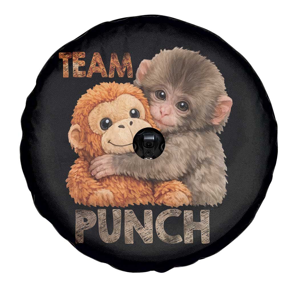 Team Punch Viral Baby Monkey Spare Tire Cover Cute Monkey Hugging Plush Toy Internet Trend Gift