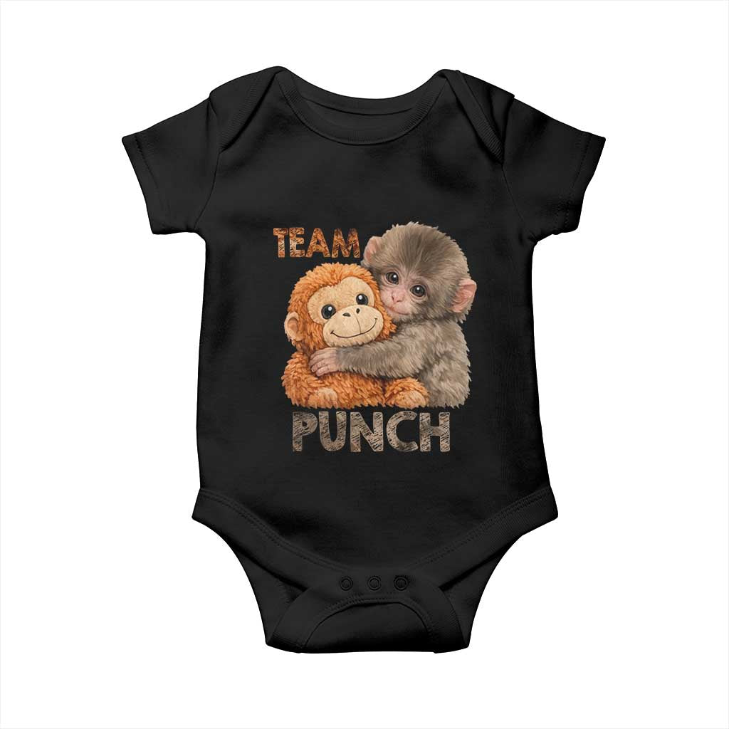 Team Punch Viral Baby Monkey Baby Onesie Cute Monkey Hugging Plush Toy Internet Trend Gift