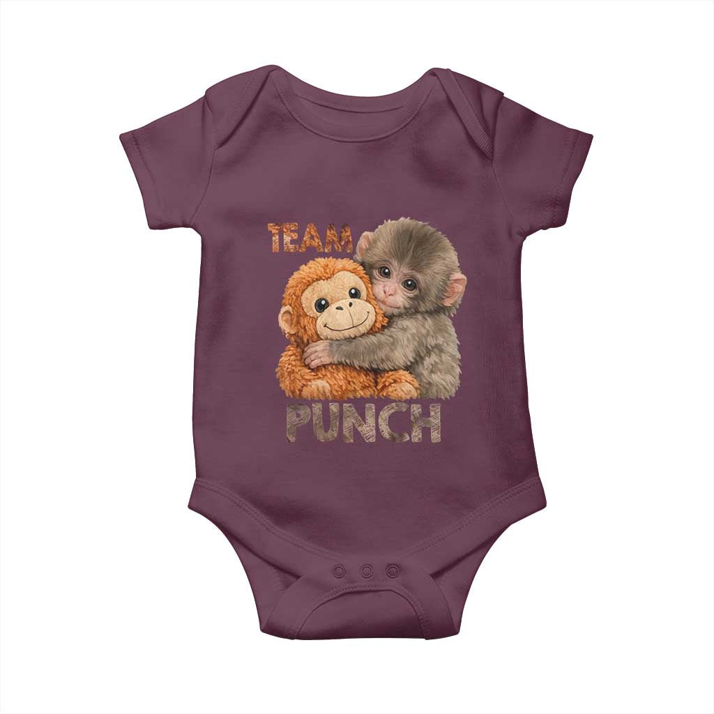 Team Punch Viral Baby Monkey Baby Onesie Cute Monkey Hugging Plush Toy Internet Trend Gift