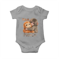 Team Punch Viral Baby Monkey Baby Onesie Cute Monkey Hugging Plush Toy Internet Trend Gift