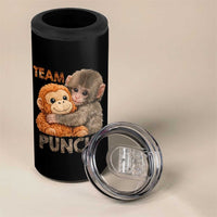 Team Punch Viral Baby Monkey 4 in 1 Can Cooler Tumbler Cute Monkey Hugging Plush Toy Internet Trend Gift