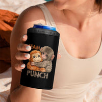 Team Punch Viral Baby Monkey 4 in 1 Can Cooler Tumbler Cute Monkey Hugging Plush Toy Internet Trend Gift