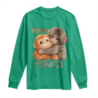 Team Punch Viral Baby Monkey Long Sleeve Shirt Cute Monkey Hugging Plush Toy Internet Trend Gift