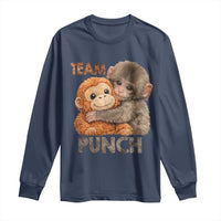 Team Punch Viral Baby Monkey Long Sleeve Shirt Cute Monkey Hugging Plush Toy Internet Trend Gift