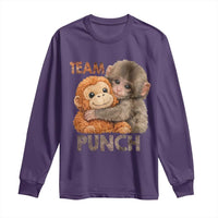 Team Punch Viral Baby Monkey Long Sleeve Shirt Cute Monkey Hugging Plush Toy Internet Trend Gift