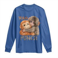 Team Punch Viral Baby Monkey Long Sleeve Shirt Cute Monkey Hugging Plush Toy Internet Trend Gift
