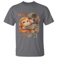 Team Punch Viral Baby Monkey T Shirt Cute Monkey Hugging Plush Toy Internet Trend Gift