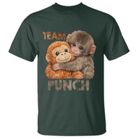 Team Punch Viral Baby Monkey T Shirt Cute Monkey Hugging Plush Toy Internet Trend Gift