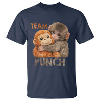 Team Punch Viral Baby Monkey T Shirt Cute Monkey Hugging Plush Toy Internet Trend Gift