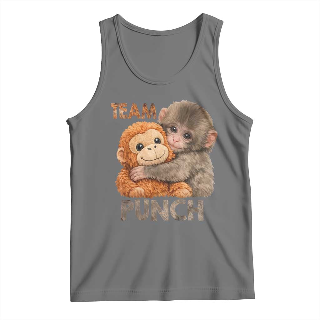 Team Punch Viral Baby Monkey Tank Top Cute Monkey Hugging Plush Toy Internet Trend Gift
