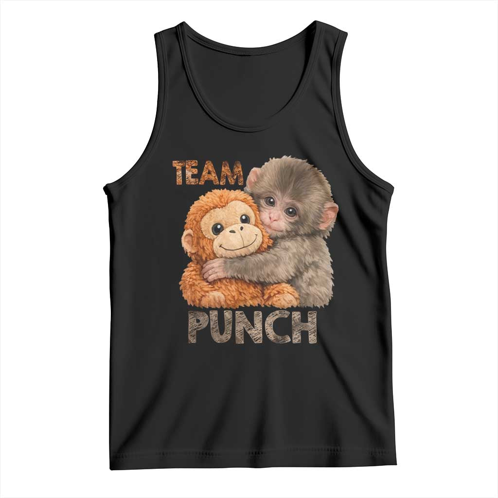 Team Punch Viral Baby Monkey Tank Top Cute Monkey Hugging Plush Toy Internet Trend Gift