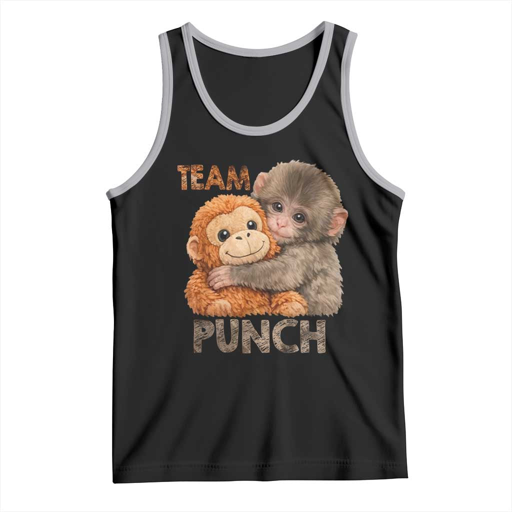 Team Punch Viral Baby Monkey Tank Top Cute Monkey Hugging Plush Toy Internet Trend Gift