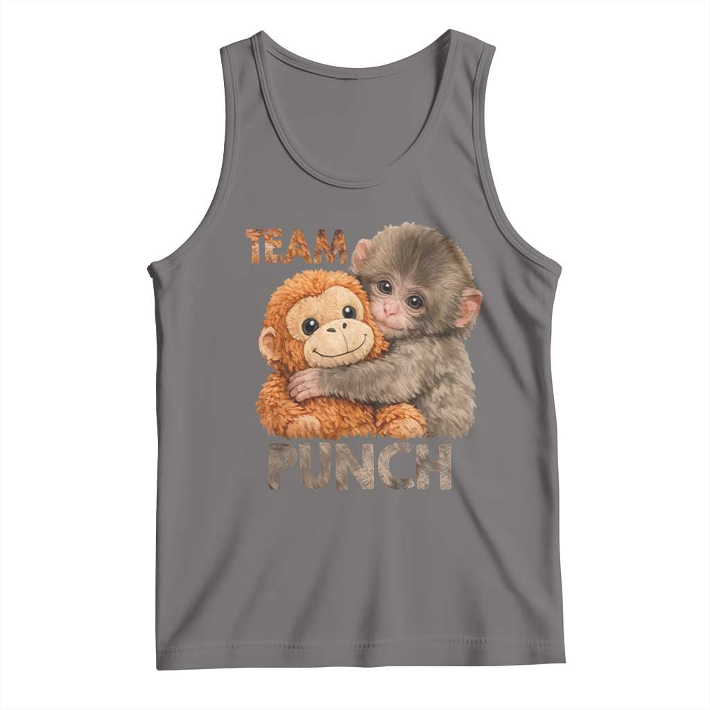 Team Punch Viral Baby Monkey Tank Top Cute Monkey Hugging Plush Toy Internet Trend Gift