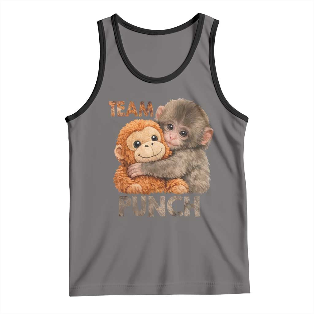 Team Punch Viral Baby Monkey Tank Top Cute Monkey Hugging Plush Toy Internet Trend Gift