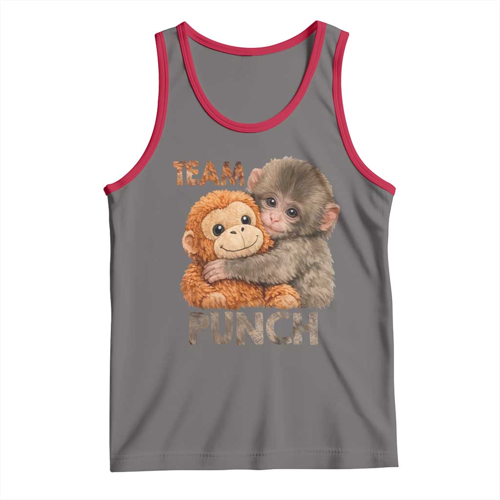 Team Punch Viral Baby Monkey Tank Top Cute Monkey Hugging Plush Toy Internet Trend Gift