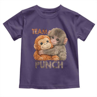 Team Punch Viral Baby Monkey Toddler T Shirt Cute Monkey Hugging Plush Toy Internet Trend Gift