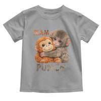 Team Punch Viral Baby Monkey Toddler T Shirt Cute Monkey Hugging Plush Toy Internet Trend Gift
