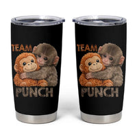 Team Punch Viral Baby Monkey Tumbler Cup Cute Monkey Hugging Plush Toy Internet Trend Gift