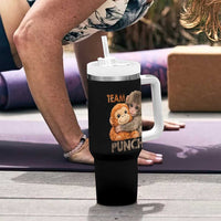 Team Punch Viral Baby Monkey Tumbler With Handle Cute Monkey Hugging Plush Toy Internet Trend Gift