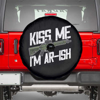 Kiss Me Im ARish Funny St Patricks Day Spare Tire Cover Tactical Irish Humor for Gun Enthusiasts