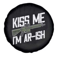 Kiss Me Im ARish Funny St Patricks Day Spare Tire Cover Tactical Irish Humor for Gun Enthusiasts