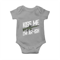 Kiss Me Im ARish Funny St Patricks Day Baby Onesie Tactical Irish Humor for Gun Enthusiasts