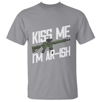 Kiss Me Im ARish Funny St Patricks Day T Shirt Tactical Irish Humor for Gun Enthusiasts