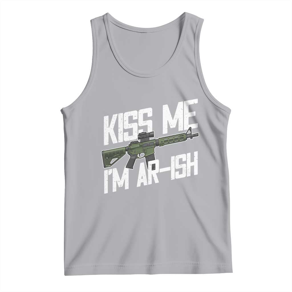 Kiss Me Im ARish Funny St Patricks Day Tank Top Tactical Irish Humor for Gun Enthusiasts