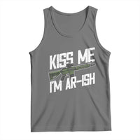 Kiss Me Im ARish Funny St Patricks Day Tank Top Tactical Irish Humor for Gun Enthusiasts