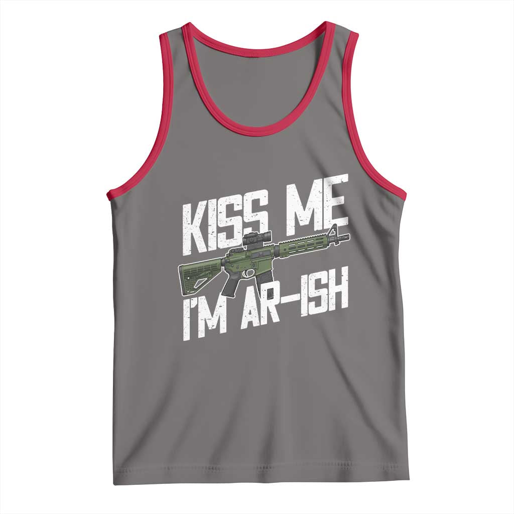 Kiss Me Im ARish Funny St Patricks Day Tank Top Tactical Irish Humor for Gun Enthusiasts