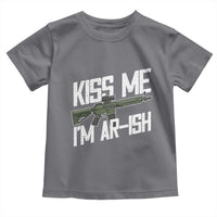 Kiss Me Im ARish Funny St Patricks Day Toddler T Shirt Tactical Irish Humor for Gun Enthusiasts