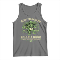 Dirty Sanchezs Tacos and Beer Funny Fiesta Tank Top Cerveza Cold as Your Exes Heart Mexican Party Humor