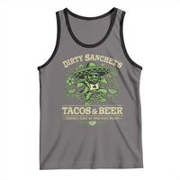 Dirty Sanchezs Tacos and Beer Funny Fiesta Tank Top Cerveza Cold as Your Exes Heart Mexican Party Humor