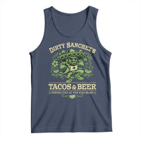Dirty Sanchezs Tacos and Beer Funny Fiesta Tank Top Cerveza Cold as Your Exes Heart Mexican Party Humor