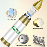 Where Is The Pot Funny St Patricks Day Bullet Tumbler Lucky Clover Irish Drinking Humor