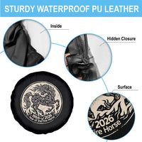 Year of the Fire Horse 1966 2026 Graphic Spare Tire Cover 60 Years Chinese Zodiac Horse Vintage Style