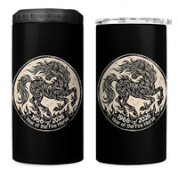 Year of the Fire Horse 1966 2026 Graphic 4 in 1 Can Cooler Tumbler 60 Years Chinese Zodiac Horse Vintage Style