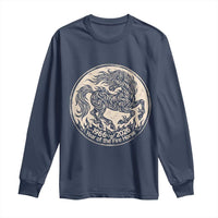 Year of the Fire Horse 1966 2026 Graphic Long Sleeve Shirt 60 Years Chinese Zodiac Horse Vintage Style