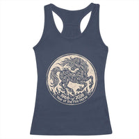 Year of the Fire Horse 1966 2026 Graphic Racerback Tank Top 60 Years Chinese Zodiac Horse Vintage Style