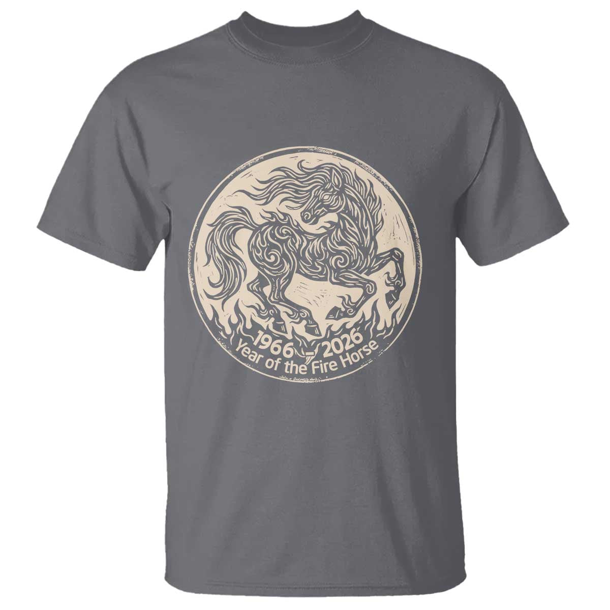 Year of the Fire Horse 1966 2026 Graphic T Shirt 60 Years Chinese Zodiac Horse Vintage Style