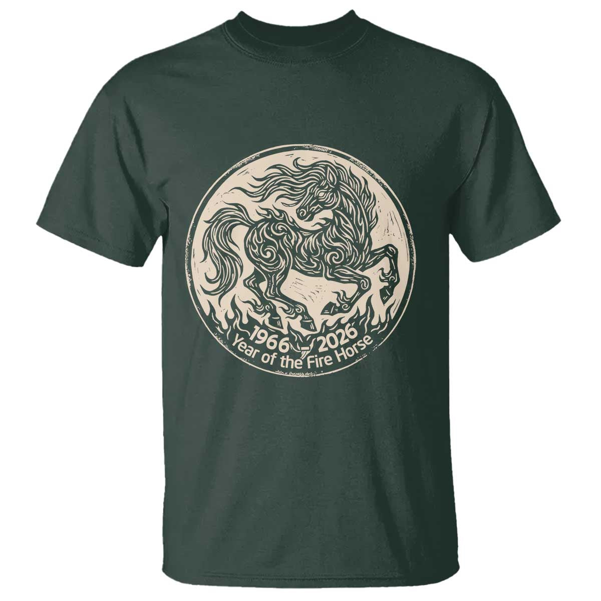 Year of the Fire Horse 1966 2026 Graphic T Shirt 60 Years Chinese Zodiac Horse Vintage Style