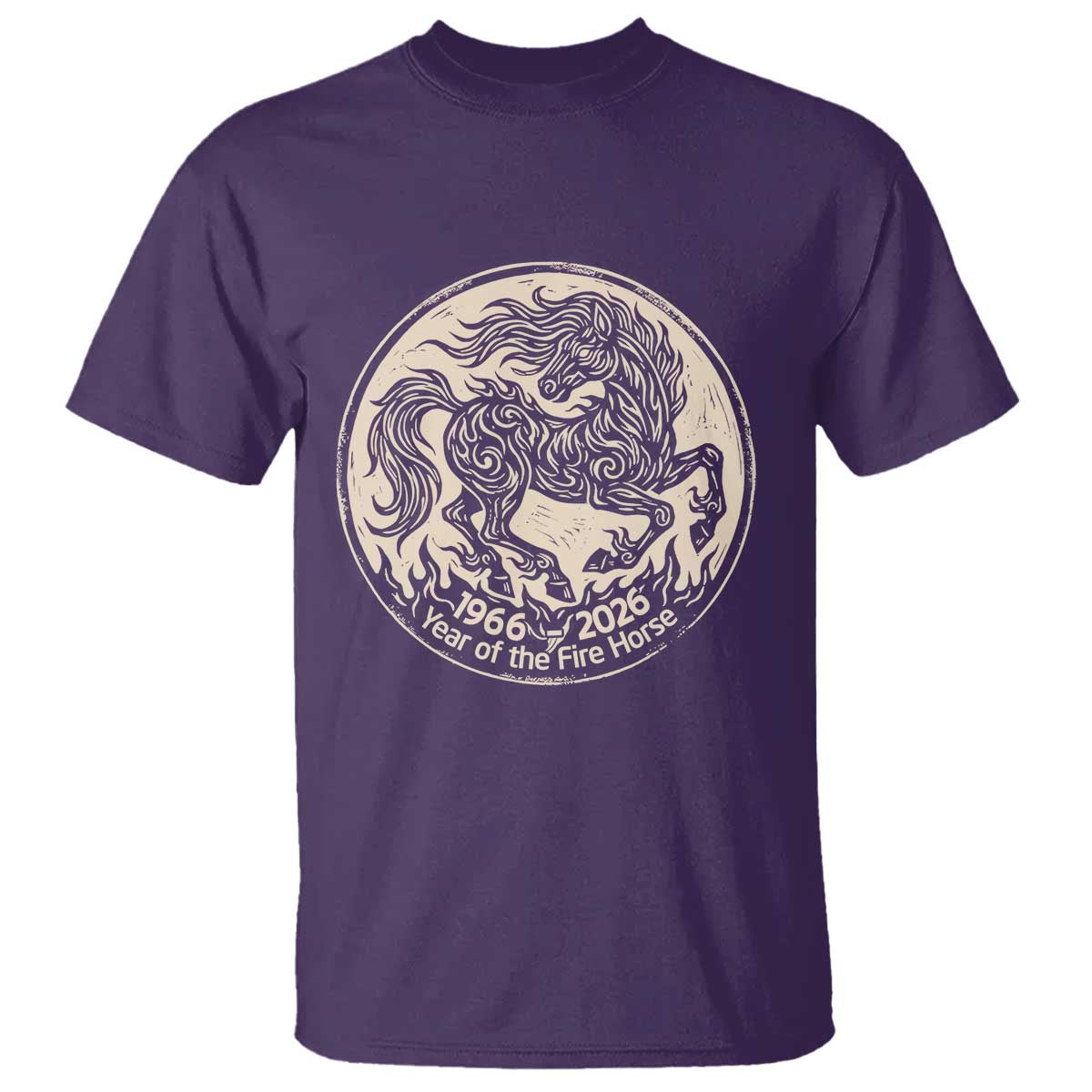 Year of the Fire Horse 1966 2026 Graphic T Shirt 60 Years Chinese Zodiac Horse Vintage Style
