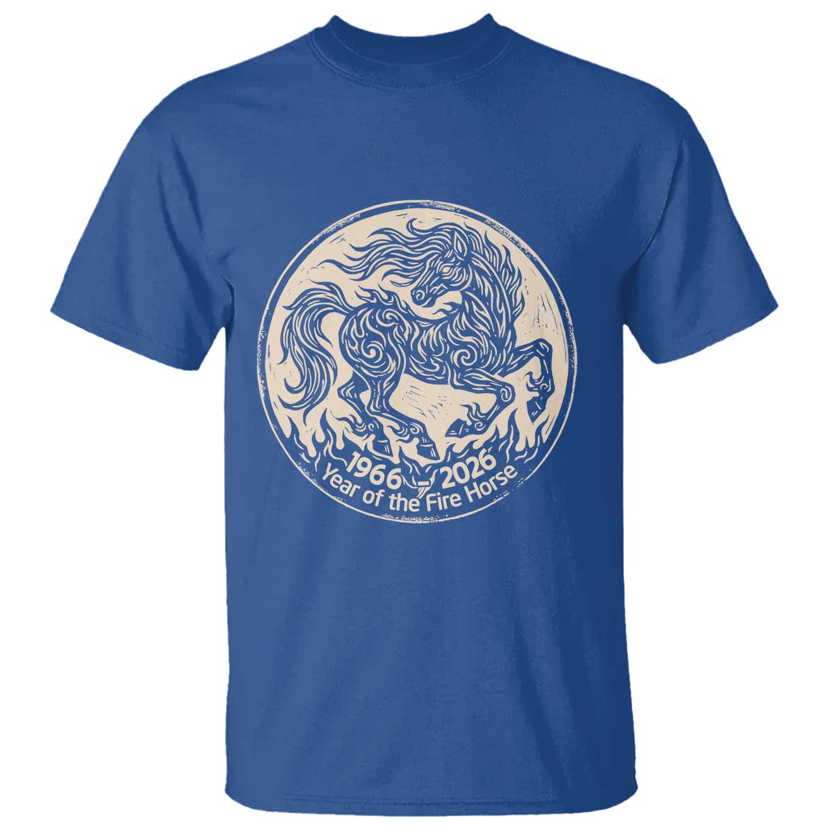 Year of the Fire Horse 1966 2026 Graphic T Shirt 60 Years Chinese Zodiac Horse Vintage Style