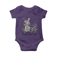 Go On Now Git Funny Saint Patrick Banishing Snakes Baby Onesie Irish History Humor St Patricks Day