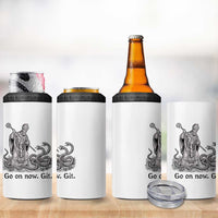 Go On Now Git Funny Saint Patrick Banishing Snakes 4 in 1 Can Cooler Tumbler Irish History Humor St Patricks Day