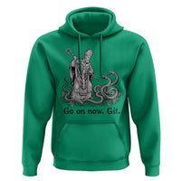 Go On Now Git Funny Saint Patrick Banishing Snakes Hoodie Irish History Humor St Patricks Day