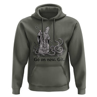 Go On Now Git Funny Saint Patrick Banishing Snakes Hoodie Irish History Humor St Patricks Day